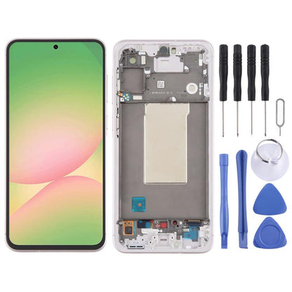 For Samsung Galaxy A56 SM-A566B Original LCD Screen Digitizer Full Assembly with Frame (Pink) - LCD Screen by buy2fix | Online Shopping UK | buy2fix