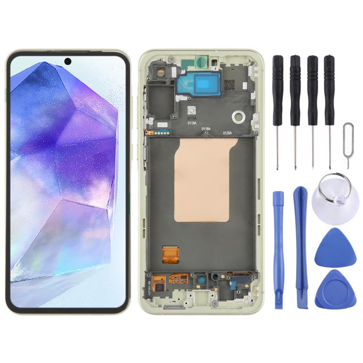 For Samsung Galaxy A55 SM-A556B Original LCD Screen Digitizer Full Assembly with Frame (Light Green) - LCD Screen by buy2fix | Online Shopping UK | buy2fix
