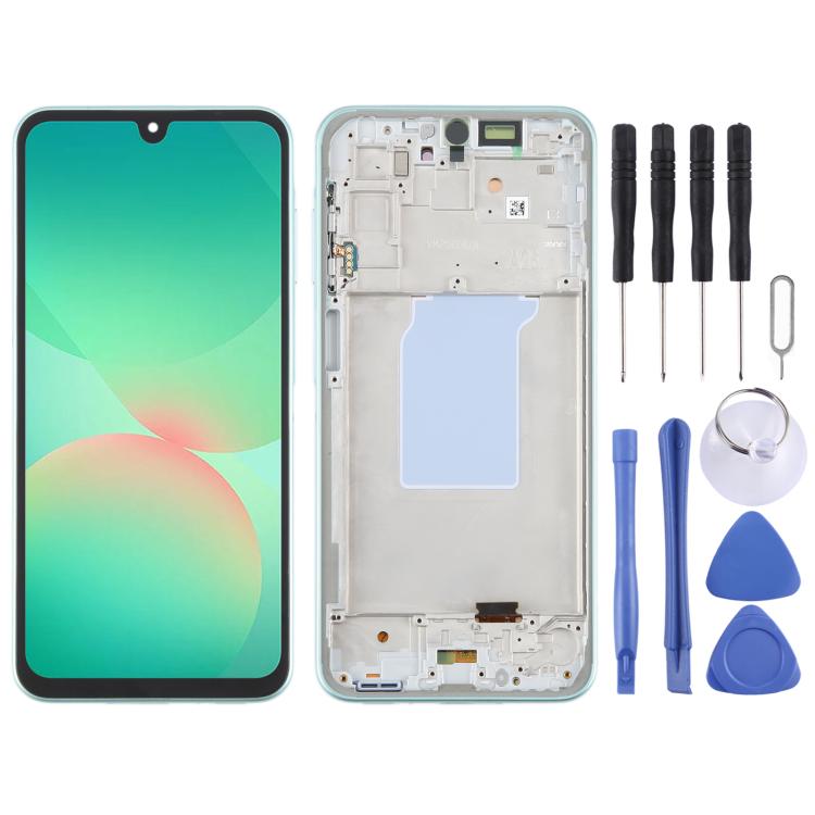 For Samsung Galaxy A26 SM-A266B 6.66 inch OLED LCD Screen Digitizer Full Assembly with Frame (Green) - LCD Screen by buy2fix | Online Shopping UK | buy2fix