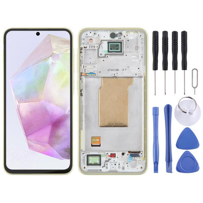 For Samsung Galaxy A35 SM-A356B OLED LCD Screen Digitizer Full Assembly with Frame (Light Green) - LCD Screen by buy2fix | Online Shopping UK | buy2fix