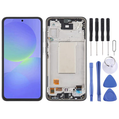 For Samsung Galaxy A36 SM-A366B 6.67 inch OLED LCD Screen Digitizer Full Assembly with Frame (Grey) - LCD Screen by buy2fix | Online Shopping UK | buy2fix