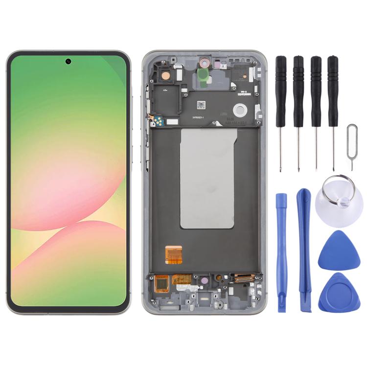 For Samsung Galaxy A56 SM-A566B 6.67 inch OLED LCD Screen Digitizer Full Assembly with Frame (Grey) - LCD Screen by buy2fix | Online Shopping UK | buy2fix