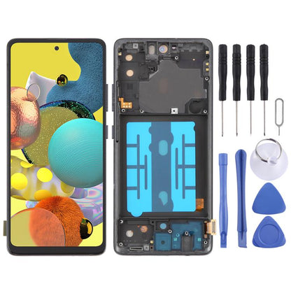 For Samsung Galaxy A51 5G SM-A516 6.43 inch OLED LCD Screen Digitizer Full Assembly with Frame (Black) - LCD Screen by buy2fix | Online Shopping UK | buy2fix