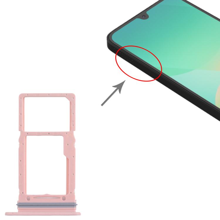 For Samsung Galaxy A26 SM-A266U Original SIM + Micro SD Card Tray (Pink) - Card Tray by buy2fix | Online Shopping UK | buy2fix