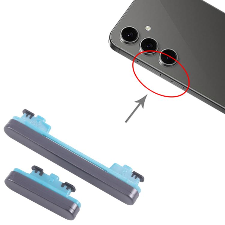 For Samsung Galaxy S24 FE SM-S721B 10pcs Power Button and Volume Control Button (Black) -  by buy2fix | Online Shopping UK | buy2fix