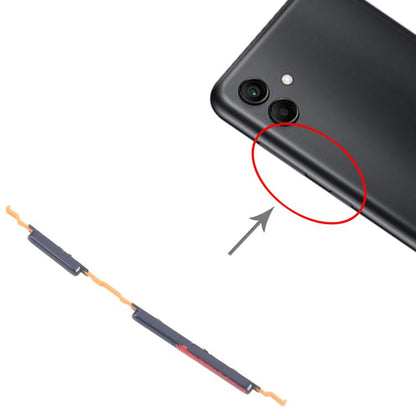 For Samsung Galaxy A04 SM-A045F 10pcs Power Button and Volume Control Button (Black) - Home key & Side Key by buy2fix | Online Shopping UK | buy2fix