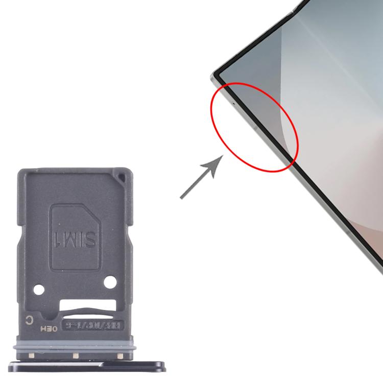 For Samsung Galaxy Z Fold7 SM-F966U US Version Original SIM Card Tray (Black) - Card Tray by buy2fix | Online Shopping UK | buy2fix