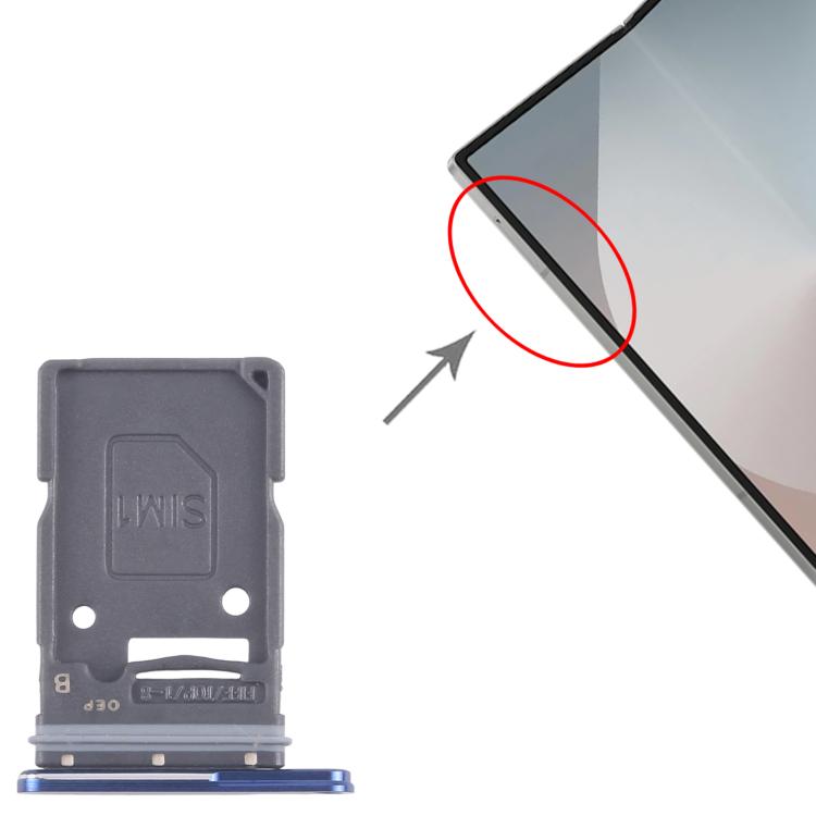For Samsung Galaxy Z Fold7 SM-F966U US Version Original SIM Card Tray (Blue) - Card Tray by buy2fix | Online Shopping UK | buy2fix