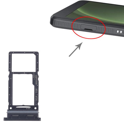 For Samsung Galaxy Tab Active5 5G SM-X306 Original SIM Card Tray + Micro SD Card Tray (Black) - Card Tray by buy2fix | Online Shopping UK | buy2fix