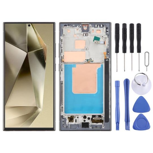 For Samsung Galaxy S24 Ultra SM-S928B 6.72 inch TFT LCD Screen Digitizer Full Assembly with Frame, Not Supporting Fingerprint Identification (Grey)