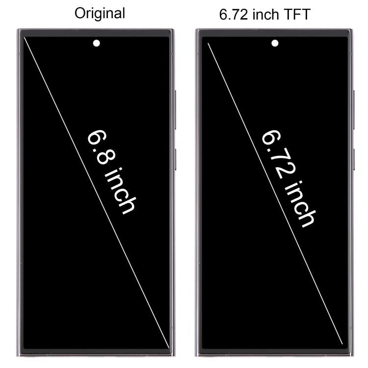 For Samsung Galaxy S23 Ultra SM-S918B 6.72 inch TFT LCD Screen Digitizer Full Assembly with Frame, Not Supporting Fingerprint Identification (Black) -  by buy2fix | Online Shopping UK | buy2fix
