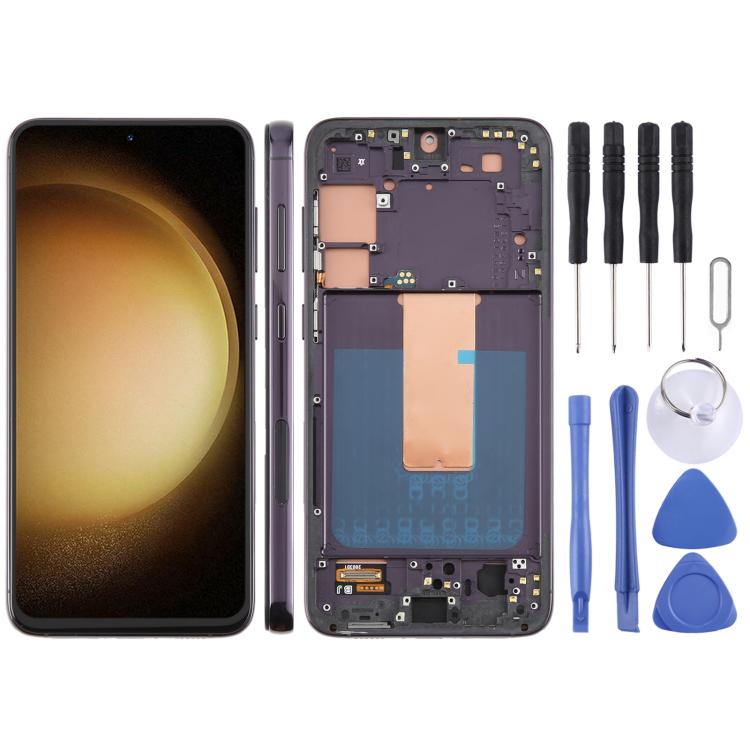 For Samsung Galaxy S23+ SM-S916B 6.43 inch TFT LCD Screen Digitizer Full Assembly with Frame, Not Supporting Fingerprint Identification (Black) -  by buy2fix | Online Shopping UK | buy2fix