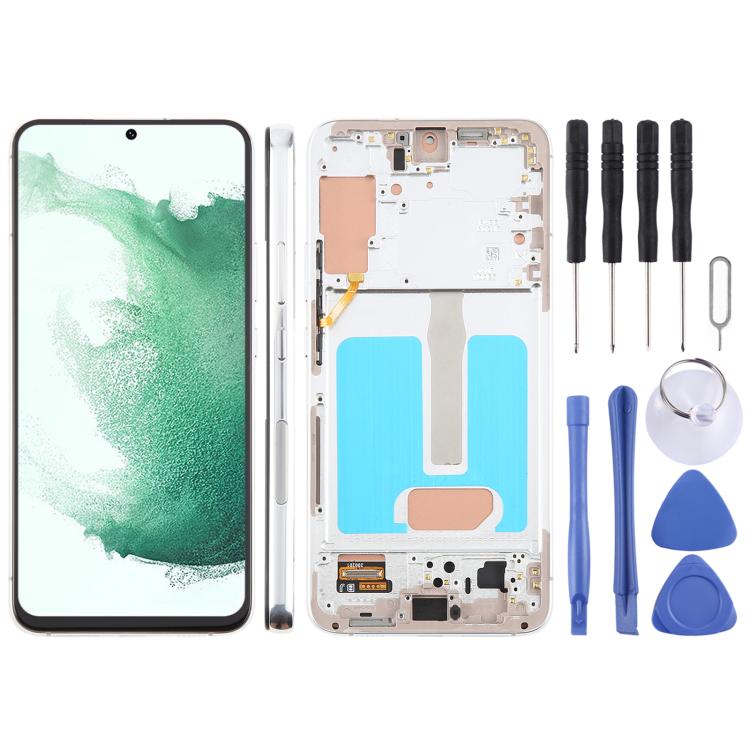 For Samsung Galaxy S22+ SM-S906B 6.43 inch TFT LCD Screen Digitizer Full Assembly with Frame, Not Supporting Fingerprint Identification (Silver) -  by buy2fix | Online Shopping UK | buy2fix
