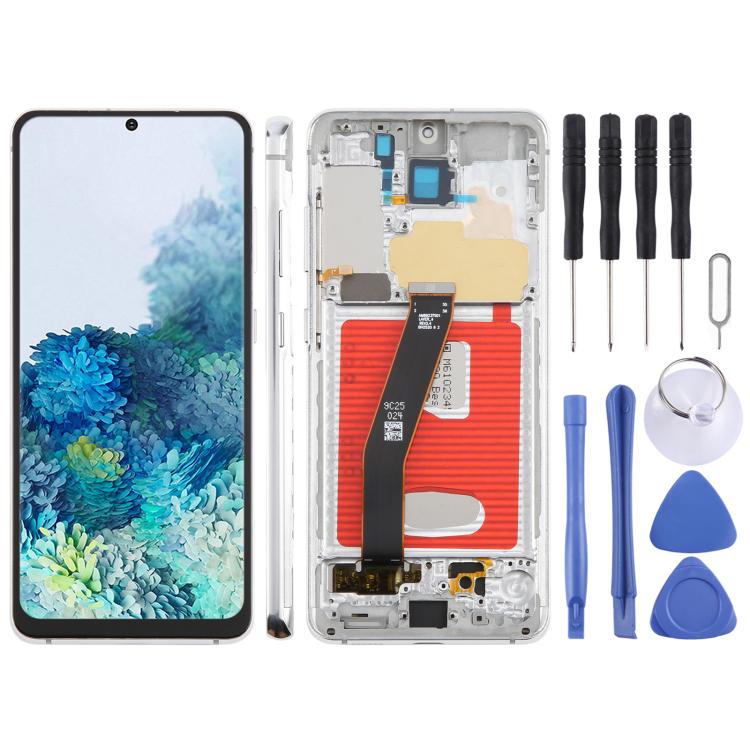 For Samsung Galaxy S20 4G SM-G980F 6.12 inch TFT LCD Screen Digitizer Full Assembly with Frame, Not Supporting Fingerprint Identification (Silver) - LCD Screen by buy2fix | Online Shopping UK | buy2fix