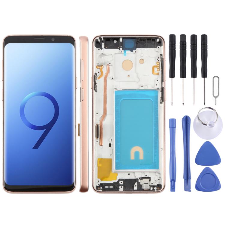 For Samsung Galaxy S9+ SM-G965F 6.18 inch TFT LCD Screen Digitizer Full Assembly with Frame (Gold) - LCD Screen by buy2fix | Online Shopping UK | buy2fix