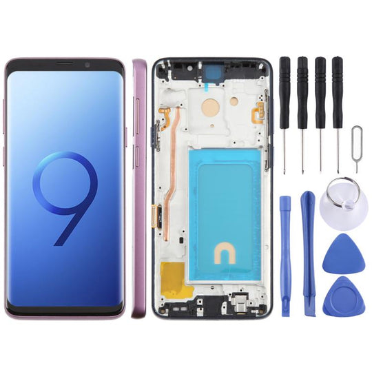 For Samsung Galaxy S9+ SM-G965F 6.18 inch TFT LCD Screen Digitizer Full Assembly with Frame (Purple)