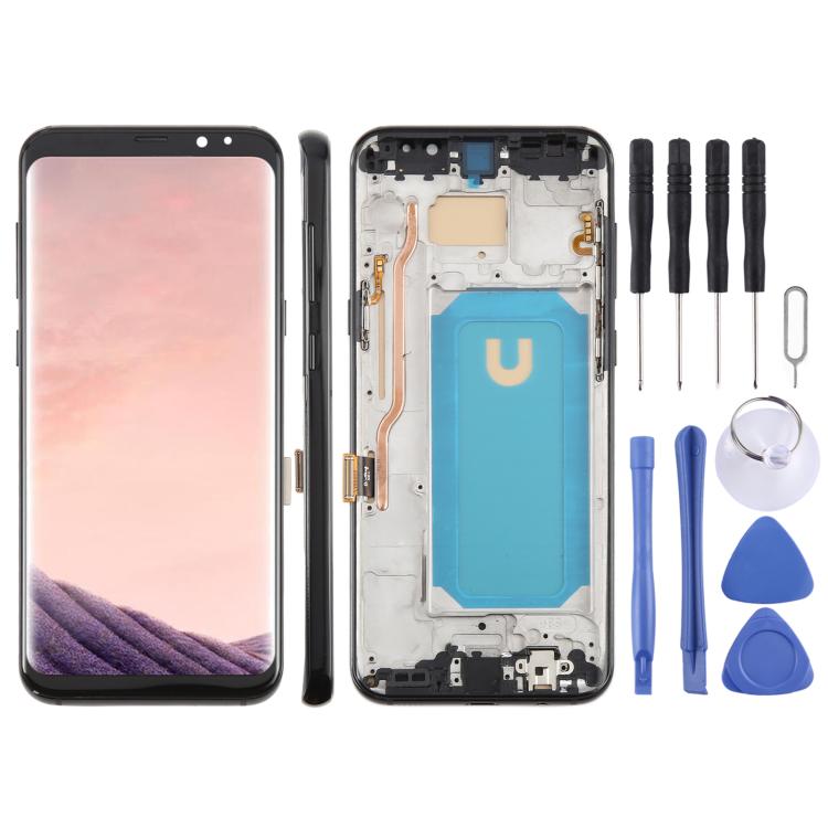 For Samsung Galaxy S8+ SM-G955F 6.18 inch TFT LCD Screen Digitizer Full Assembly with Frame (Black) - LCD Screen by buy2fix | Online Shopping UK | buy2fix