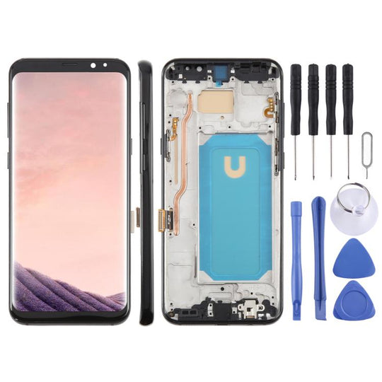 For Samsung Galaxy S8+ SM-G955F 6.18 inch TFT LCD Screen Digitizer Full Assembly with Frame (Black)