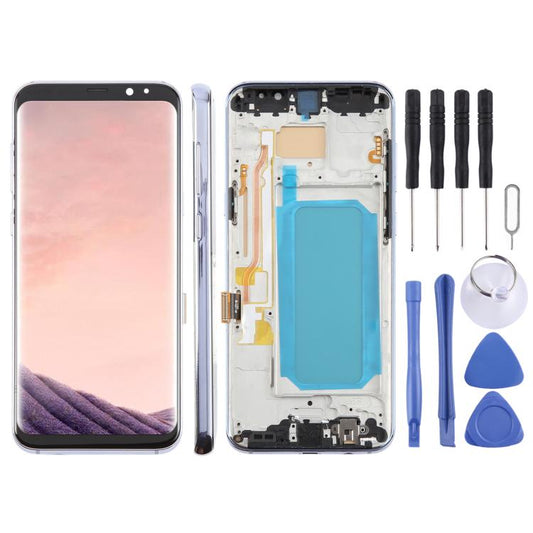 For Samsung Galaxy S8+ SM-G955F 6.18 inch TFT LCD Screen Digitizer Full Assembly with Frame (Purple) - LCD Screen by buy2fix | Online Shopping UK | buy2fix