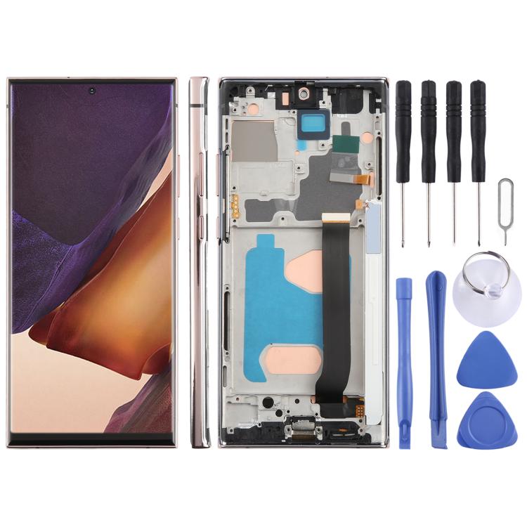 For Samsung Galaxy Note20 Ultra SM-N986B 6.72 inch TFT LCD Screen Digitizer Full Assembly with Frame, Not Supporting Fingerprint Identification (Gold) - LCD Screen by buy2fix | Online Shopping UK | buy2fix