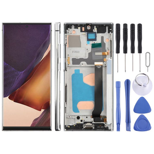 For Samsung Galaxy Note20 Ultra SM-N986B 6.72 inch TFT LCD Screen Digitizer Full Assembly with Frame, Not Supporting Fingerprint Identification (Silver) - LCD Screen by buy2fix | Online Shopping UK | buy2fix