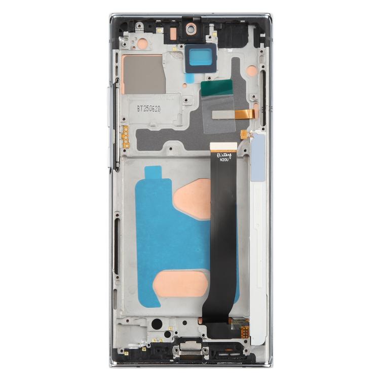 For Samsung Galaxy Note20 Ultra SM-N986B 6.72 inch TFT LCD Screen Digitizer Full Assembly with Frame, Not Supporting Fingerprint Identification (Silver) - LCD Screen by buy2fix | Online Shopping UK | buy2fix