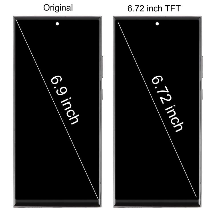 For Samsung Galaxy Note20 Ultra SM-N986B 6.72 inch TFT LCD Screen Digitizer Full Assembly with Frame, Not Supporting Fingerprint Identification (Black) - LCD Screen by buy2fix | Online Shopping UK | buy2fix