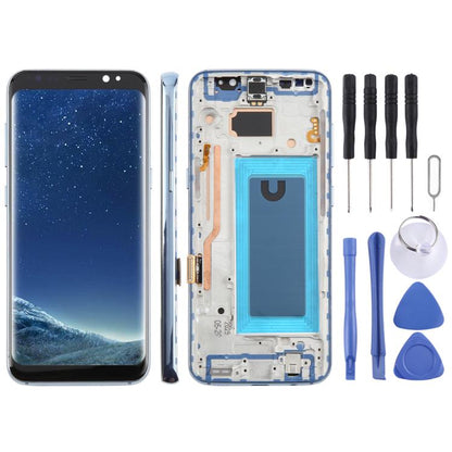 For Samsung Galaxy S8 SM-G950F 5.7 inch TFT LCD Screen Digitizer Full Assembly with Frame (Blue) - LCD Screen by buy2fix | Online Shopping UK | buy2fix
