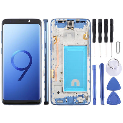 For Samsung Galaxy S9 SM-G960F 5.7 inch TFT LCD Screen Digitizer Full Assembly with Frame (Blue) - LCD Screen by buy2fix | Online Shopping UK | buy2fix