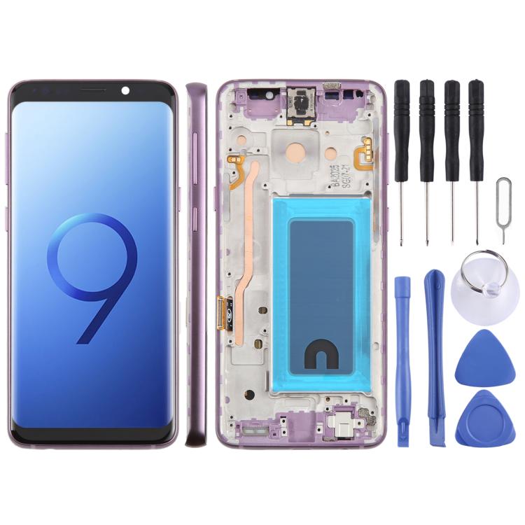 For Samsung Galaxy S9 SM-G960F 5.7 inch TFT LCD Screen Digitizer Full Assembly with Frame (Purple) - LCD Screen by buy2fix | Online Shopping UK | buy2fix