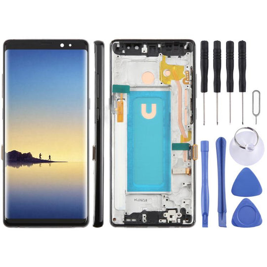 For Samsung Galaxy Note 8 SM-N950F 6.25 inch TFT LCD Screen Digitizer Full Assembly with Frame (Black)