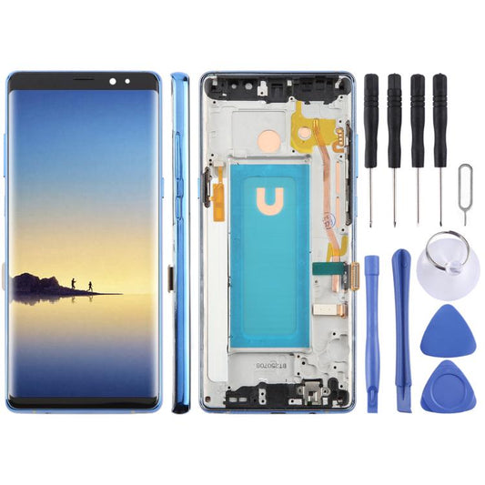 For Samsung Galaxy Note 8 SM-N950F 6.25 inch TFT LCD Screen Digitizer Full Assembly with Frame (Blue) - LCD Screen by buy2fix | Online Shopping UK | buy2fix