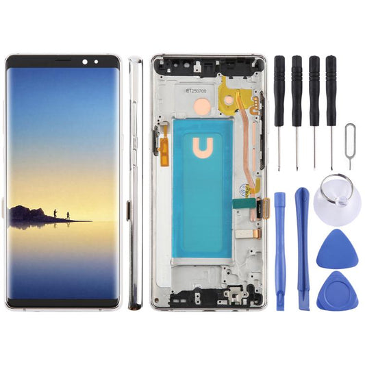 For Samsung Galaxy Note 8 SM-N950F 6.25 inch TFT LCD Screen Digitizer Full Assembly with Frame (Silver) - LCD Screen by buy2fix | Online Shopping UK | buy2fix