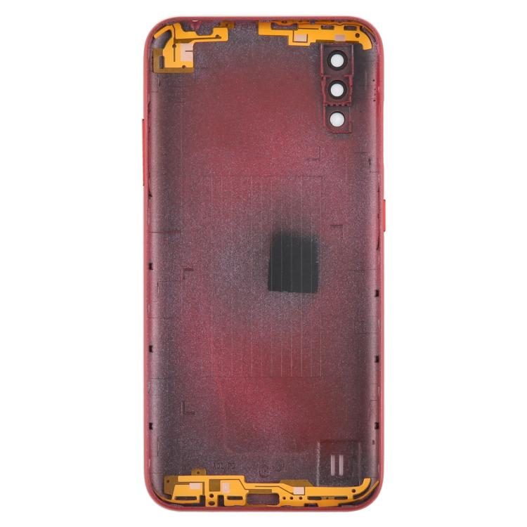 For Samsung Galaxy A01 SM-A015F Back Cover with Camera Lens Cover(Red) - Back Cover by buy2fix | Online Shopping UK | buy2fix