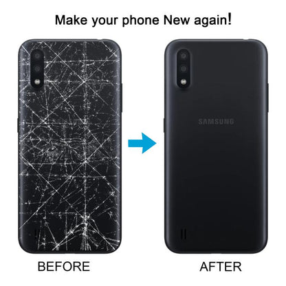 For Samsung Galaxy A01 SM-A015F Back Cover with Camera Lens Cover(Blue) - Back Cover by buy2fix | Online Shopping UK | buy2fix