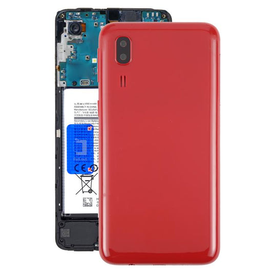 For Samsung Galaxy A2 Core SM-A260F Back Cover with Camera Lens Cover(Red) - Back Cover by buy2fix | Online Shopping UK | buy2fix