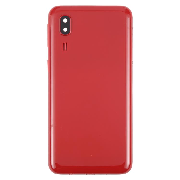 For Samsung Galaxy A2 Core SM-A260F Back Cover with Camera Lens Cover(Red) - Back Cover by buy2fix | Online Shopping UK | buy2fix