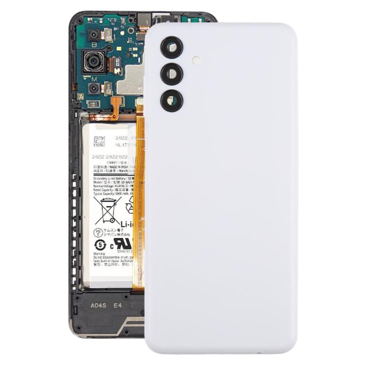 For Samsung Galaxy A04s SM-A047F Back Cover with Camera Lens Cover(White) - Back Cover by buy2fix | Online Shopping UK | buy2fix
