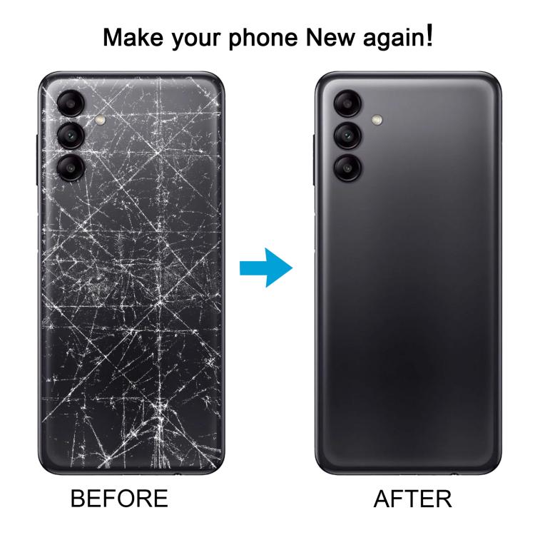 For Samsung Galaxy A04s SM-A047F Back Cover with Camera Lens Cover(Black) - Back Cover by buy2fix | Online Shopping UK | buy2fix