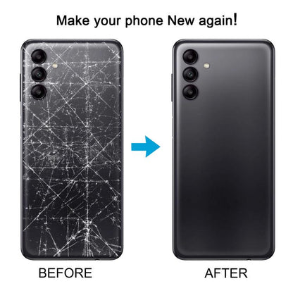 For Samsung Galaxy A04s SM-A047F Back Cover with Camera Lens Cover(Black) - Back Cover by buy2fix | Online Shopping UK | buy2fix