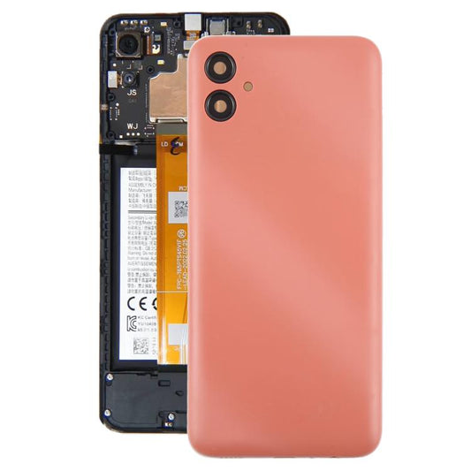 For Samsung Galaxy A04e SM-A042F Back Cover with Camera Lens Cover(Pink) - Back Cover by buy2fix | Online Shopping UK | buy2fix