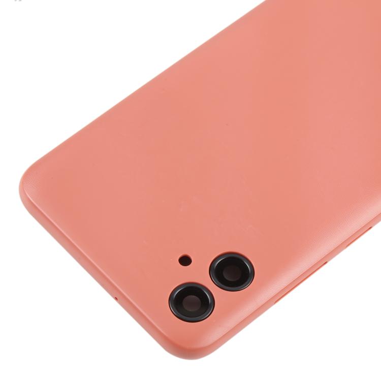 For Samsung Galaxy A04e SM-A042F Back Cover with Camera Lens Cover(Pink) - Back Cover by buy2fix | Online Shopping UK | buy2fix