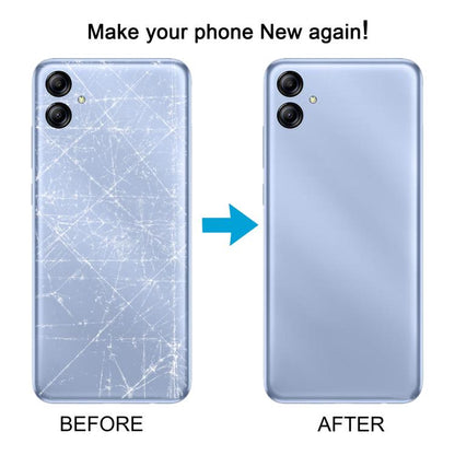 For Samsung Galaxy A04e SM-A042F Back Cover with Camera Lens Cover(Gray) - Back Cover by buy2fix | Online Shopping UK | buy2fix