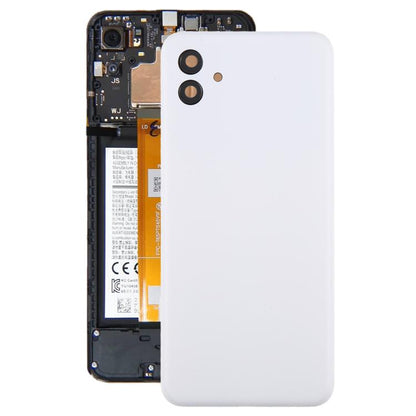 For Samsung Galaxy A04 SM-A045F Back Cover with Camera Lens Cover(White) - Back Cover by buy2fix | Online Shopping UK | buy2fix