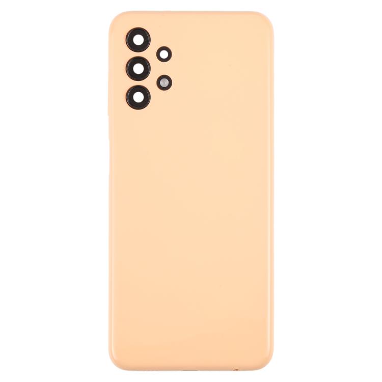 For Samsung Galaxy A13 SM-A135F Back Cover with Camera Lens Cover(Orange) - Back Cover by buy2fix | Online Shopping UK | buy2fix