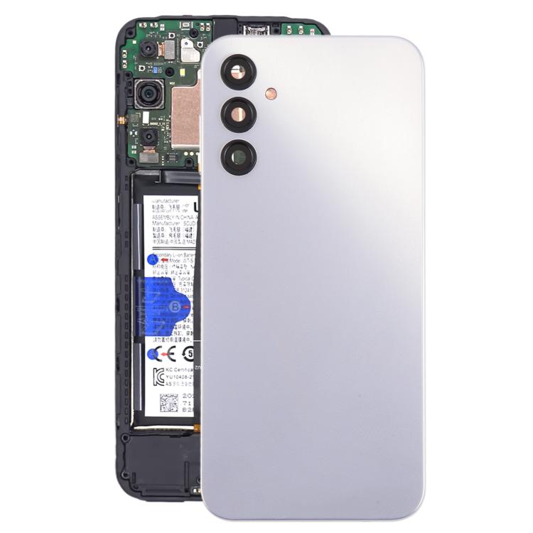 For Samsung Galaxy A14 5G SM-A146B Back Cover with Camera Lens Cover(Silver) - Back Cover by buy2fix | Online Shopping UK | buy2fix