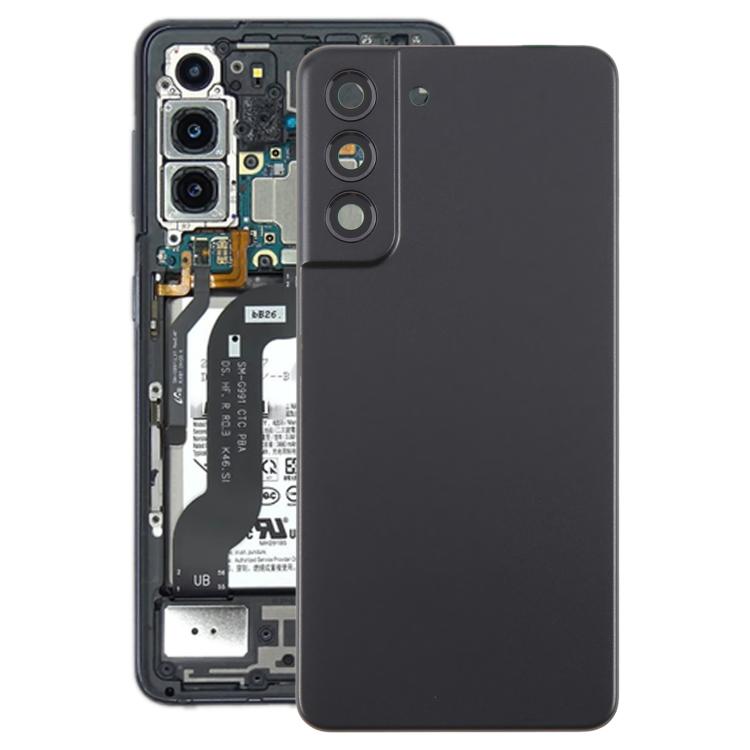 For Samsung Galaxy S21 FE SM-G990B Back Cover with Camera Lens Cover(Black) - Back Cover by buy2fix | Online Shopping UK | buy2fix
