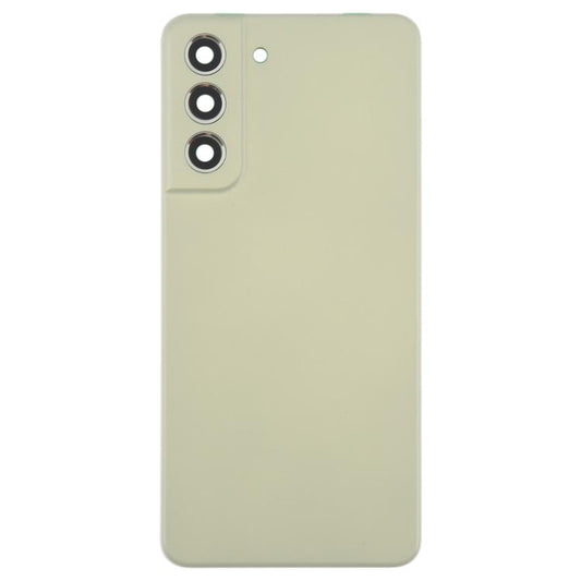For Samsung Galaxy S21 FE SM-G990B Back Cover with Camera Lens Cover(Green) - Back Cover by buy2fix | Online Shopping UK | buy2fix