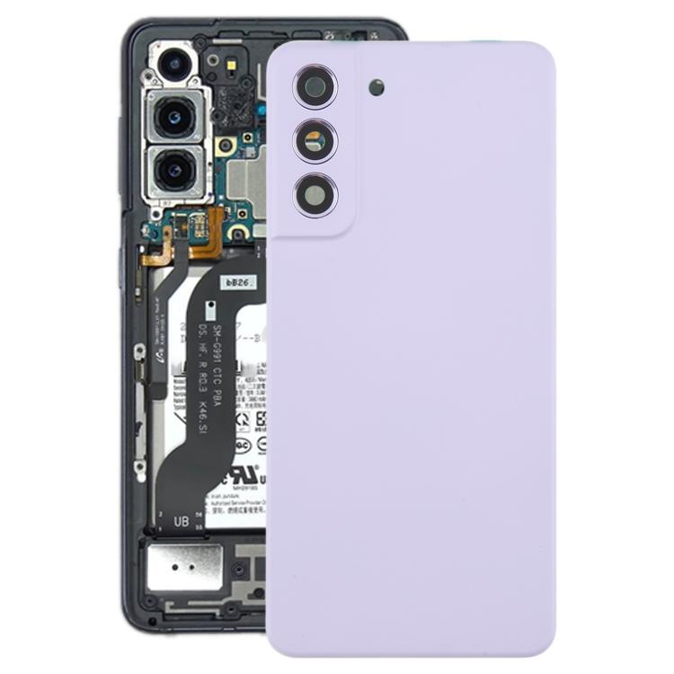 For Samsung Galaxy S21 FE SM-G990B Back Cover with Camera Lens Cover(Purple) - Back Cover by buy2fix | Online Shopping UK | buy2fix