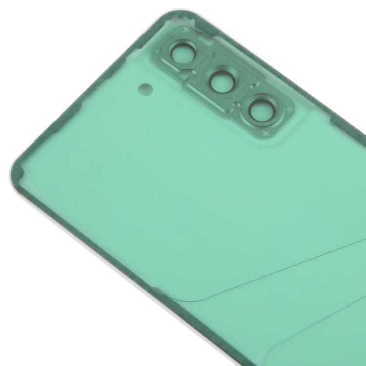 For Samsung Galaxy S21 FE SM-G990B Back Cover with Camera Lens Cover(White) - Back Cover by buy2fix | Online Shopping UK | buy2fix